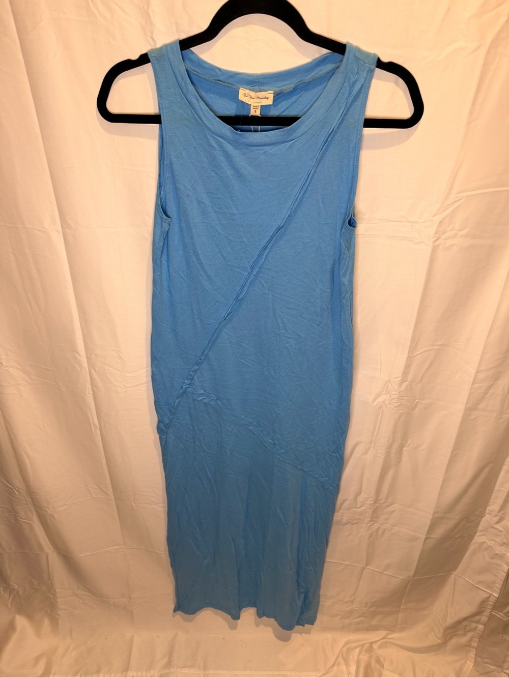 See You Monday Sky Blue Sleeveless Midi Dress